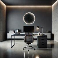 LED Wandmondlampe