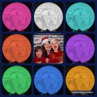 Personalisierte Mondlampe mit Foto